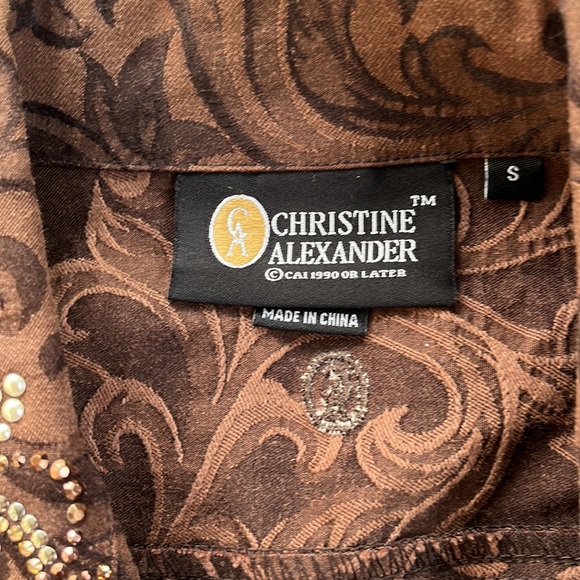 Christine Alexander brown sizeS  Swarovski Crystals - Picture 2 of 5
